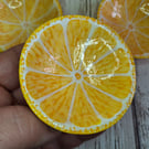 Lemon half, mini trinket dish,  Fruit themed lemon ring dish 