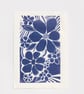 Blue Flowers - Mini Linocut A6 Print  - Image 1