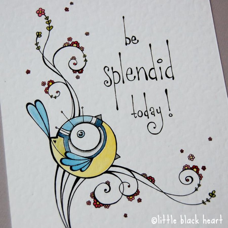 splendid tit - original illustration 