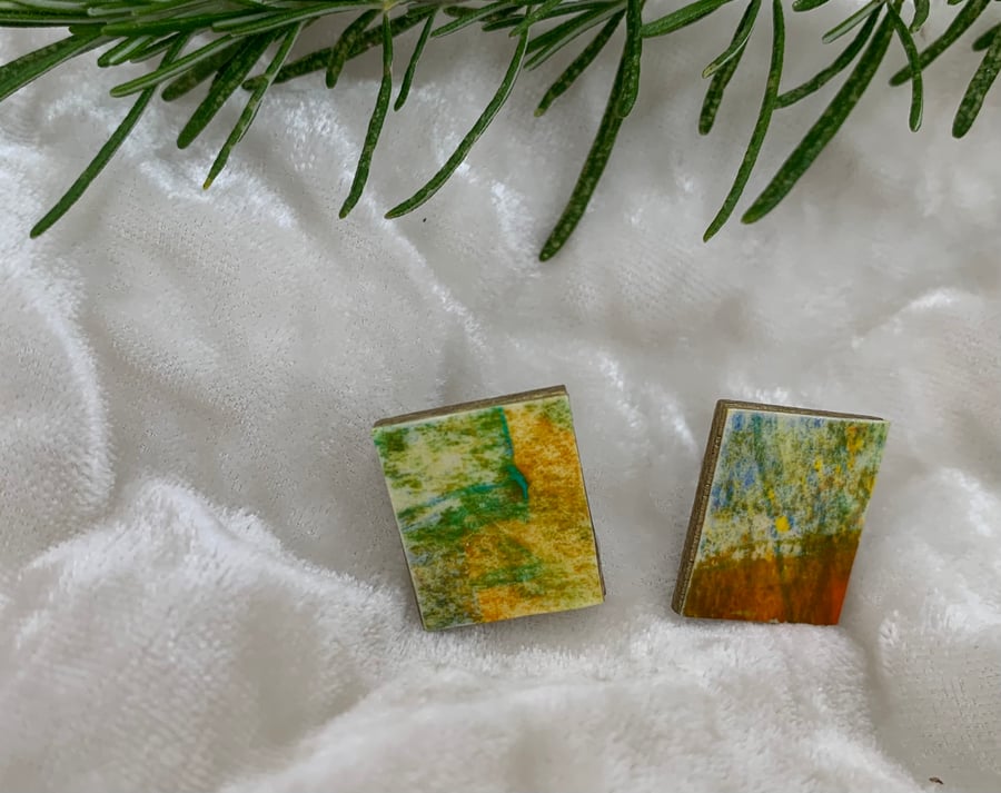 Stainless steel post earrings 