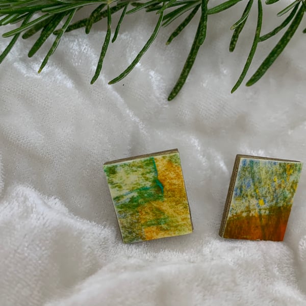 Stainless steel post earrings 