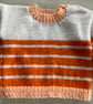White, orange and peach striped baby jumper - Image 4