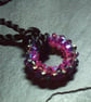 Tropical Sunset Crystal Donut Pendant