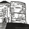 Cliffords Tower, York - Original Hand Pulled Linocut Print