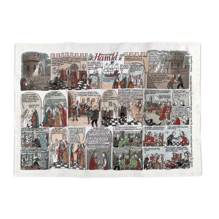 Hamlet tea towel