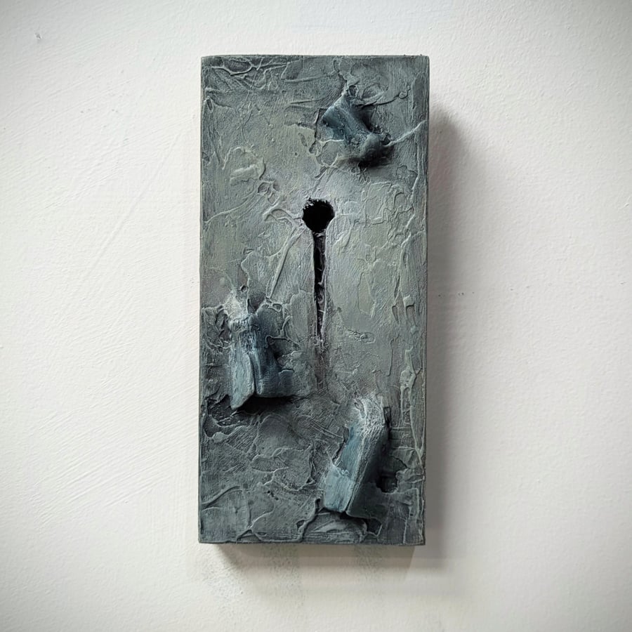 Fragments xxviii - small ethereal, haunting moth and keyhole sculpture