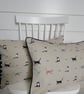 Sophie Allport cats  Cushion Cover with Black Piping - Image 2