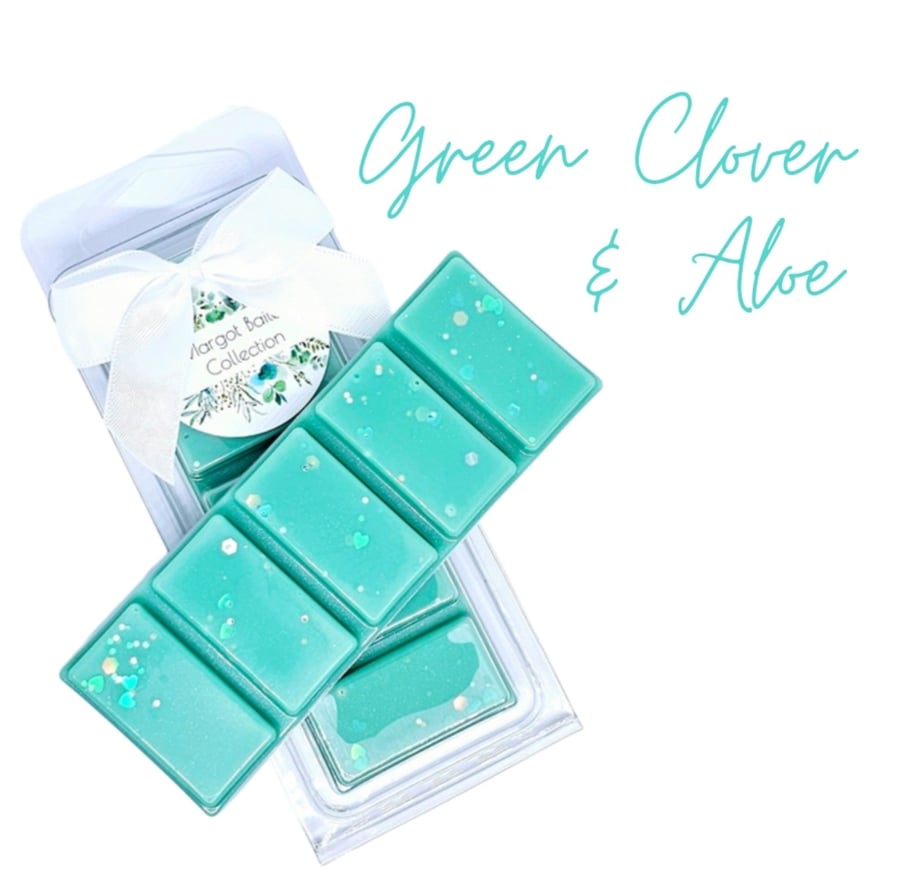 Green Clover & Aloe  Wax Melts UK  50G  Luxury  Natural  Highly Scented
