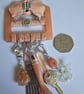 Upcycled Vintage Peach Buckle  Charm Necklace - Image 7