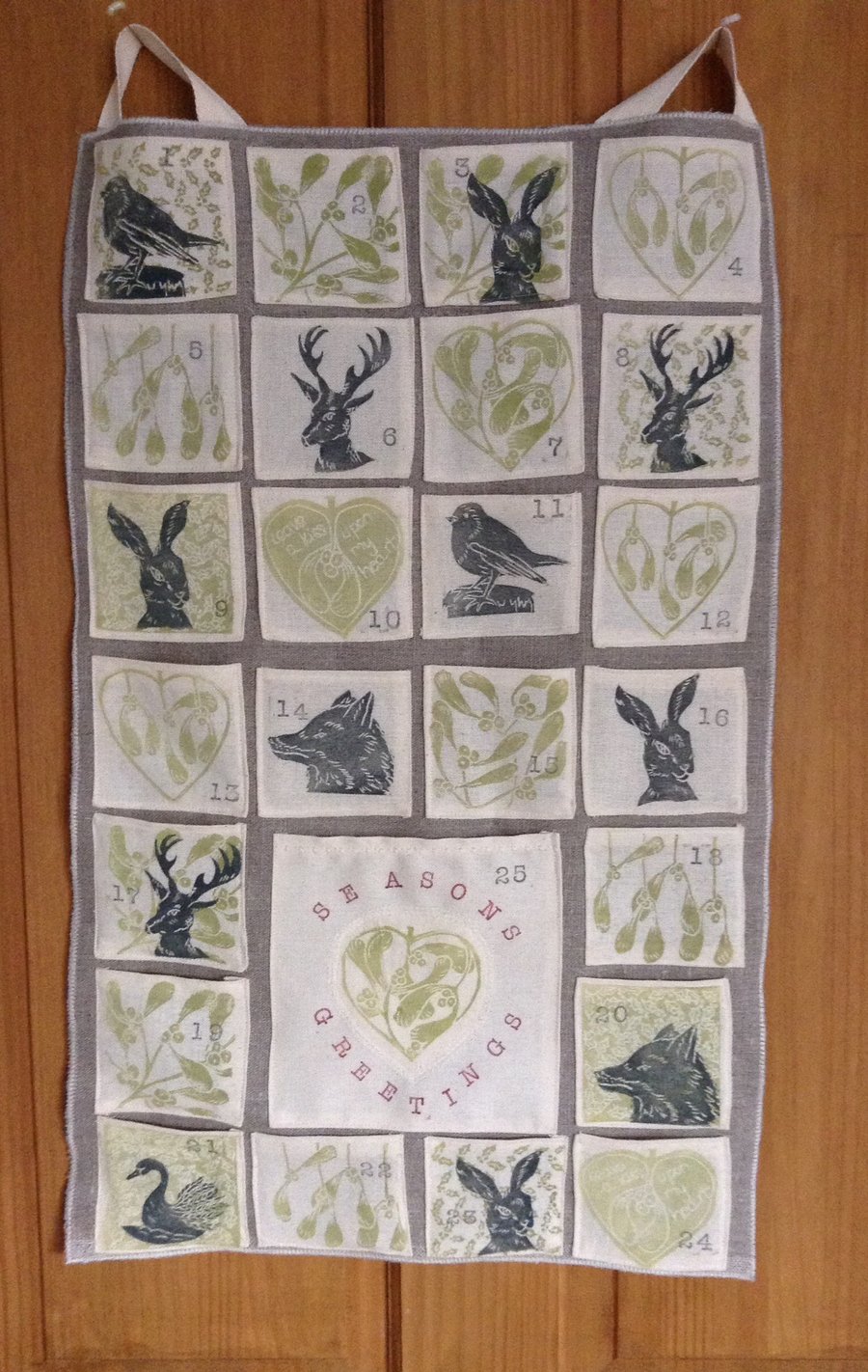 Hand Printed Advent Calendar 