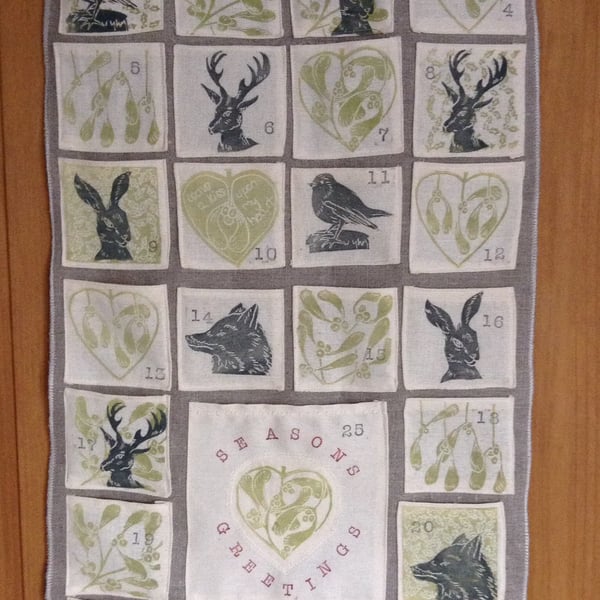Hand Printed Advent Calendar 
