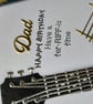 Guitar Birthday card for Dad - Happy Birthday wishing you a terRIFFic time  - Image 5