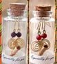 Gemstone Swirl Earrings in a Bottle