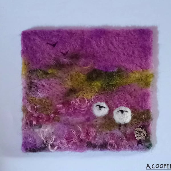 ,HIGHLAND SHEEP, handmade, original, needle felted wool picture 