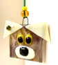 Little brown dog glass suncatcher