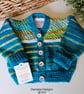  Designer Hand Knitted Merino Wool Baby Cardigan 3-6 months size - Image 7