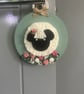 Sheep Wall Hanging – Handmade Sheep Decor – Rustic Farmhouse Gift ,Cute Wool Sh