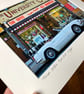 Classic Triumph Spitfire, Glasgow Signed Mounted Print FREE DELIVERY - Image 5