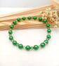 Pearl Bracelet - Eden Green Austrian Crystal Pearl Stretch Bracelet 