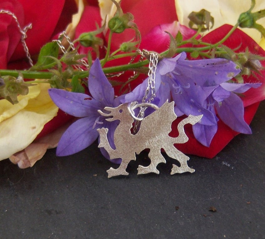 Dragon pendant in sterling silver