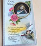 Vintage Unused Christmas Postcard Ephemera Journal Supplies Xmas Wishes