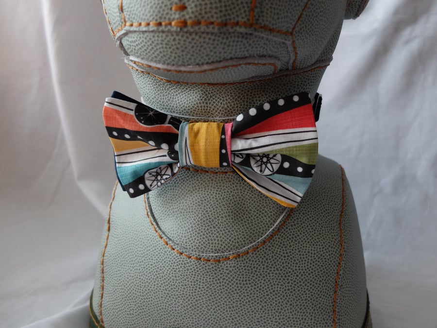 Hand made Bow Tie in Backgammon fabric