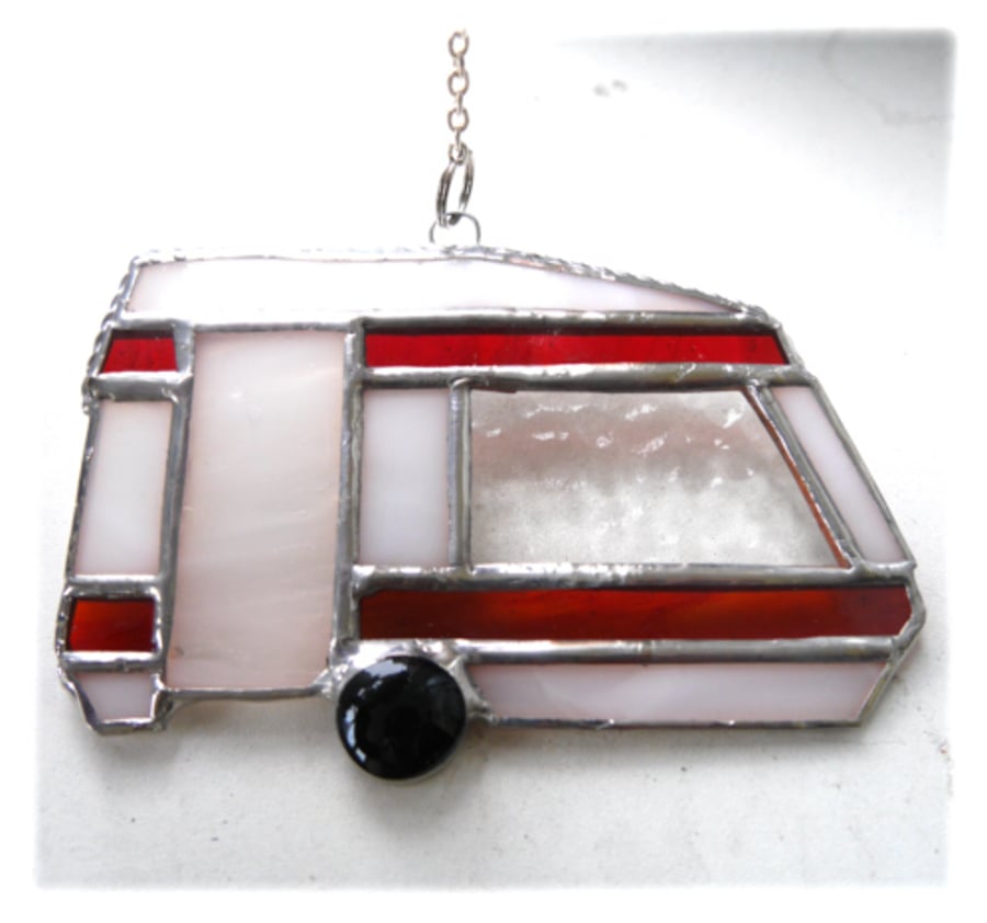 Caravan Suncatcher Stained Glass Classic Red