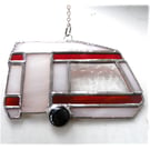 Caravan Suncatcher Stained Glass Classic Red