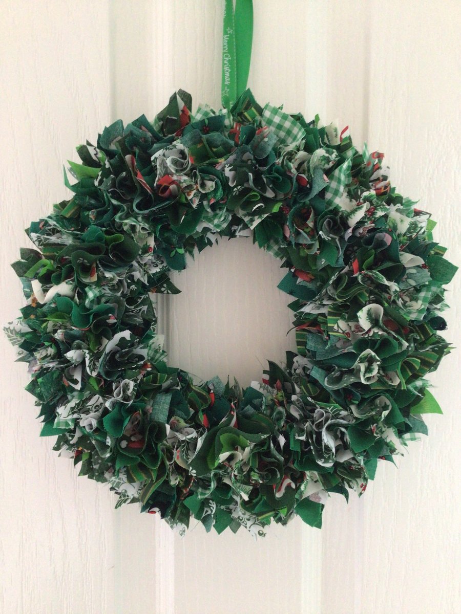 Indoor Christmas wreath. Green,