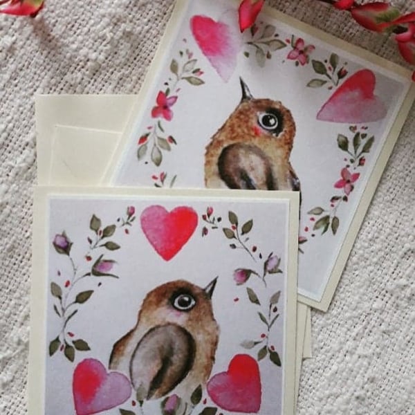 Pack of 2 Greeting Cards, prints from my original watercolour art
