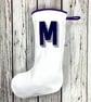 Rainbow Christmas Stocking- personalised Holiday decoration, Custom initial xmas - Image 8
