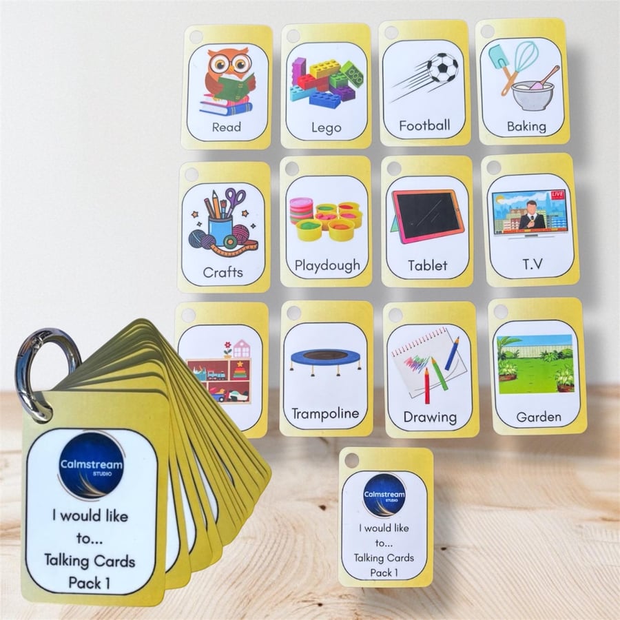 PECS "I Need" Keyring Autism, ADHD Visual Communication Aid