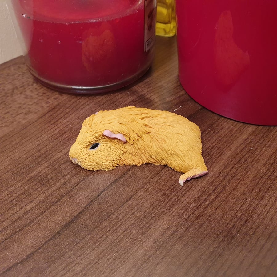 Ginger Sleeping Guinea Pig Sculpture Folksy
