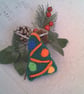 Set of 5 Christmas Tree Decorations, Christmas, Knitted Tree Decorations, Bauble - Image 2