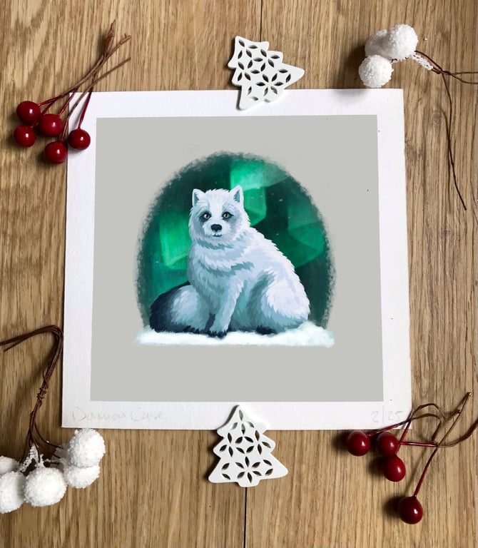 Arctic Fox Art Print