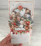 Handmade Christmas Card. Snowman & Children Vintage Christmas Card.(36) - Image 5