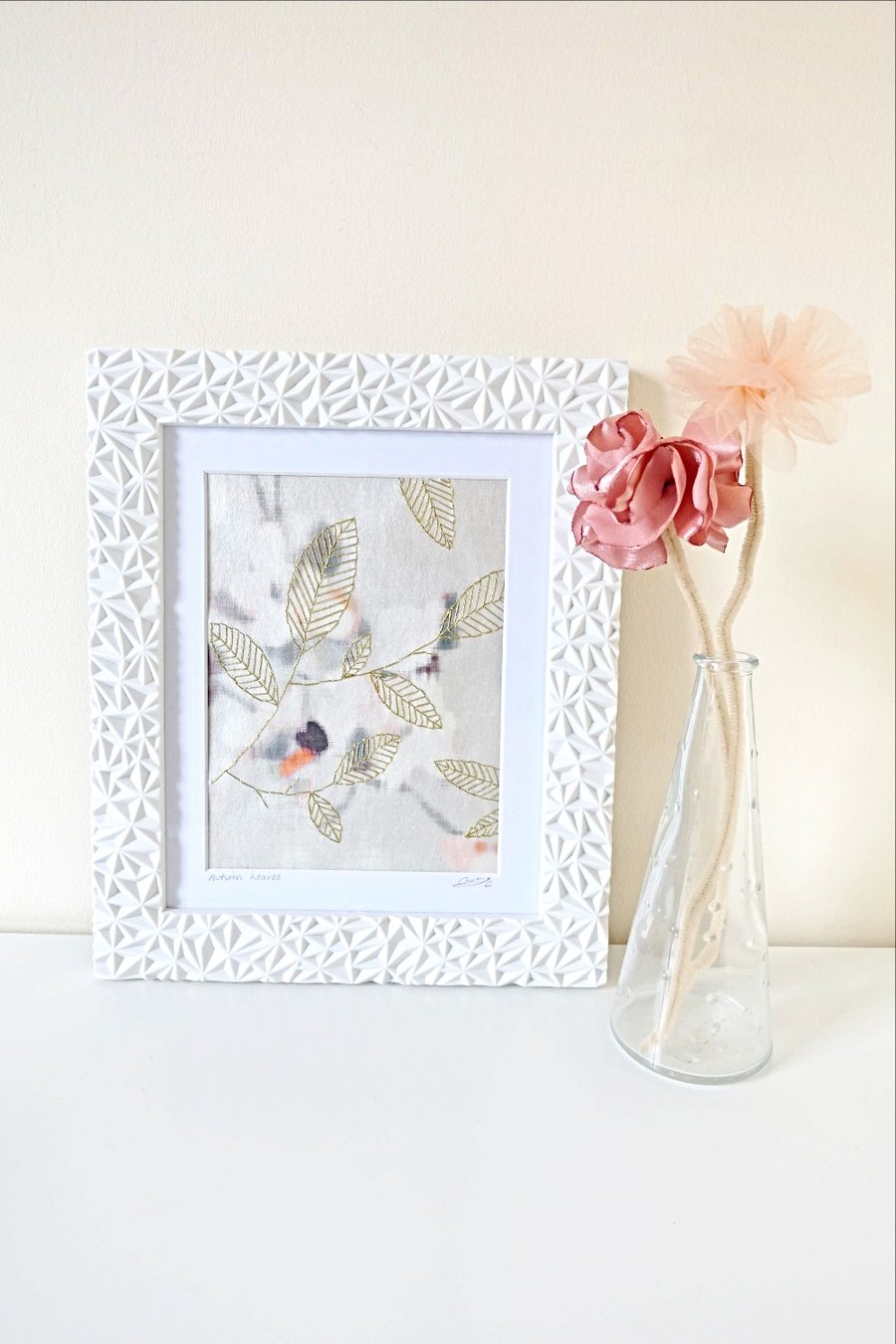 Autumn Leaves Embroidery Wall Art