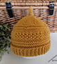 Designer Baby Beanie Merino Wool Hat 3-9 months size 