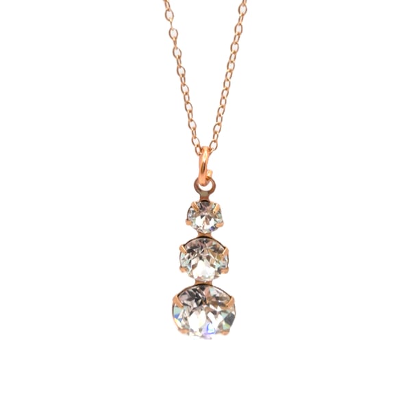 Rose gold plated pendant with Swarovski crystals