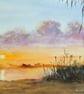 Tropical Sunset . Original Watercolour 15x11 inches (Unframed)