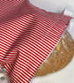 Bread bag. Medium or large size, reusable and washable. Red stripes. - Image 4