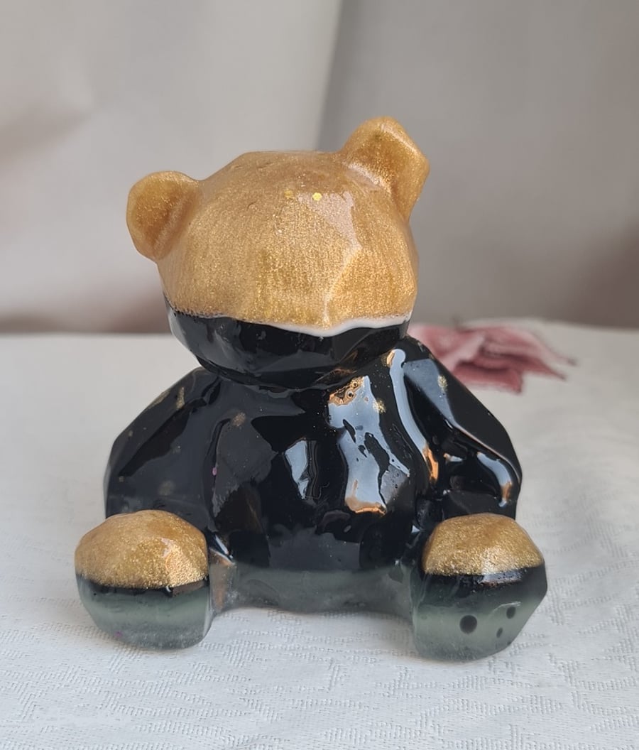 Gorgeous Black and Gold Bear - Keepsake Gift