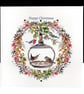 A Luxury Christmas Garden Bird Garland – Handmade Card  - Image 1