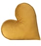 Mustard Gold Velvet Heart Shaped Cushion Throw Decor Velentine's Day Pillow