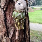 Folklore Hare Marotte Handmade Imbolc Celtic Pagan Jester's Wand  