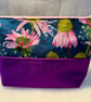 Echinacea - Medium zipped water-resistant pouch for toiletries, make-up etc...