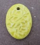 Large Lemon Yellow Sprig Ceramic Pendant - Image 1