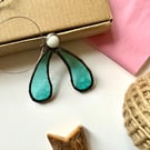 Stained glass mistletoe Christmas decoration, Festive stocking fillers