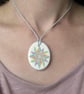 Multicoloured Geometric Star Ceramic Pendant on Grey Cord with Lobster Clasp - Image 3