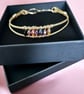 Gold Diamond Cut Crystal Bangle - XL - Gift Boxed - Party  - Image 4